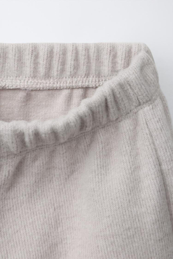 ZARA БРЮКИ-КЮЛОТЫ SOFT TOUCH С ЗАВЯЗКАМИ, ПЕСОЧНЫЙ МЕЛАНЖ