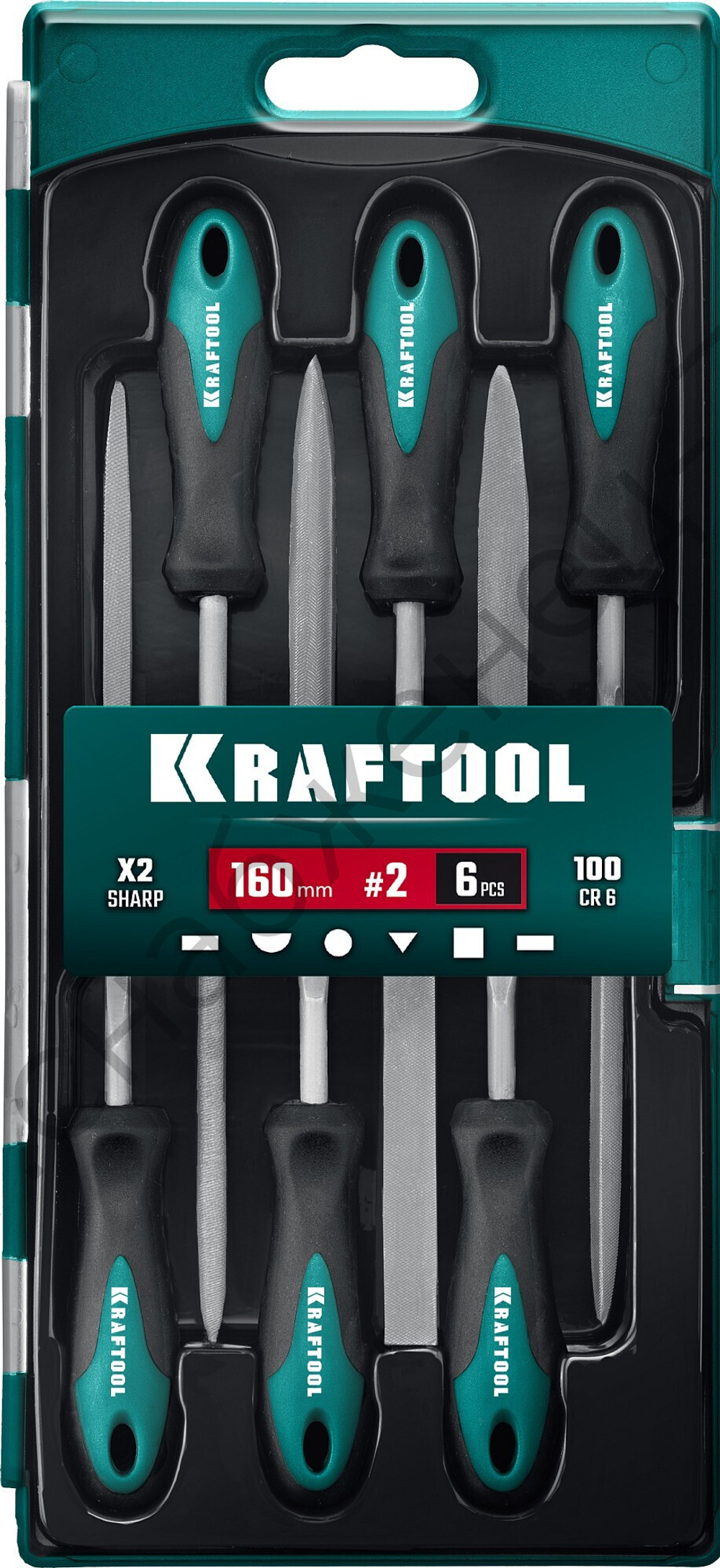 KRAFTOOL набор надфилей 6 шт 160 мм, в коробке