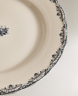 Zara Home тарелка обеденная из фаянса, цвет синий, 27 см