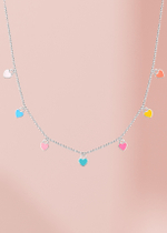 Колье "Хати" с ювелирной эмалью мультиколор