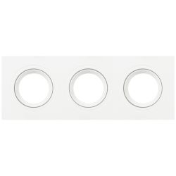 Светильник встраиваемый декоративный ЭРА KL92-3 WH под лампу MR16 GU5.3 белый пластиковый | Декоративные встраиваемые светильники