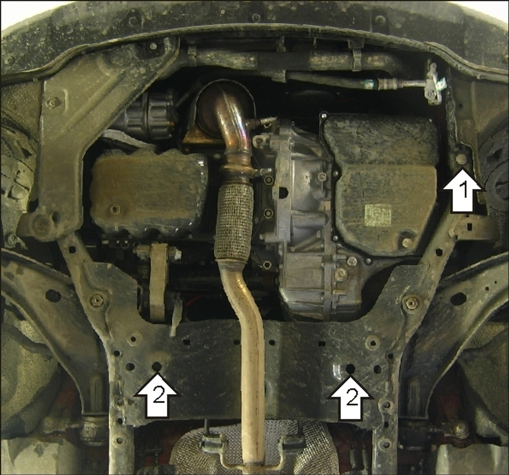 Защита картера двигателя, КПП (2 мм, сталь) для Mini Cooper кабриолет 2007-2014 Motodor.07002