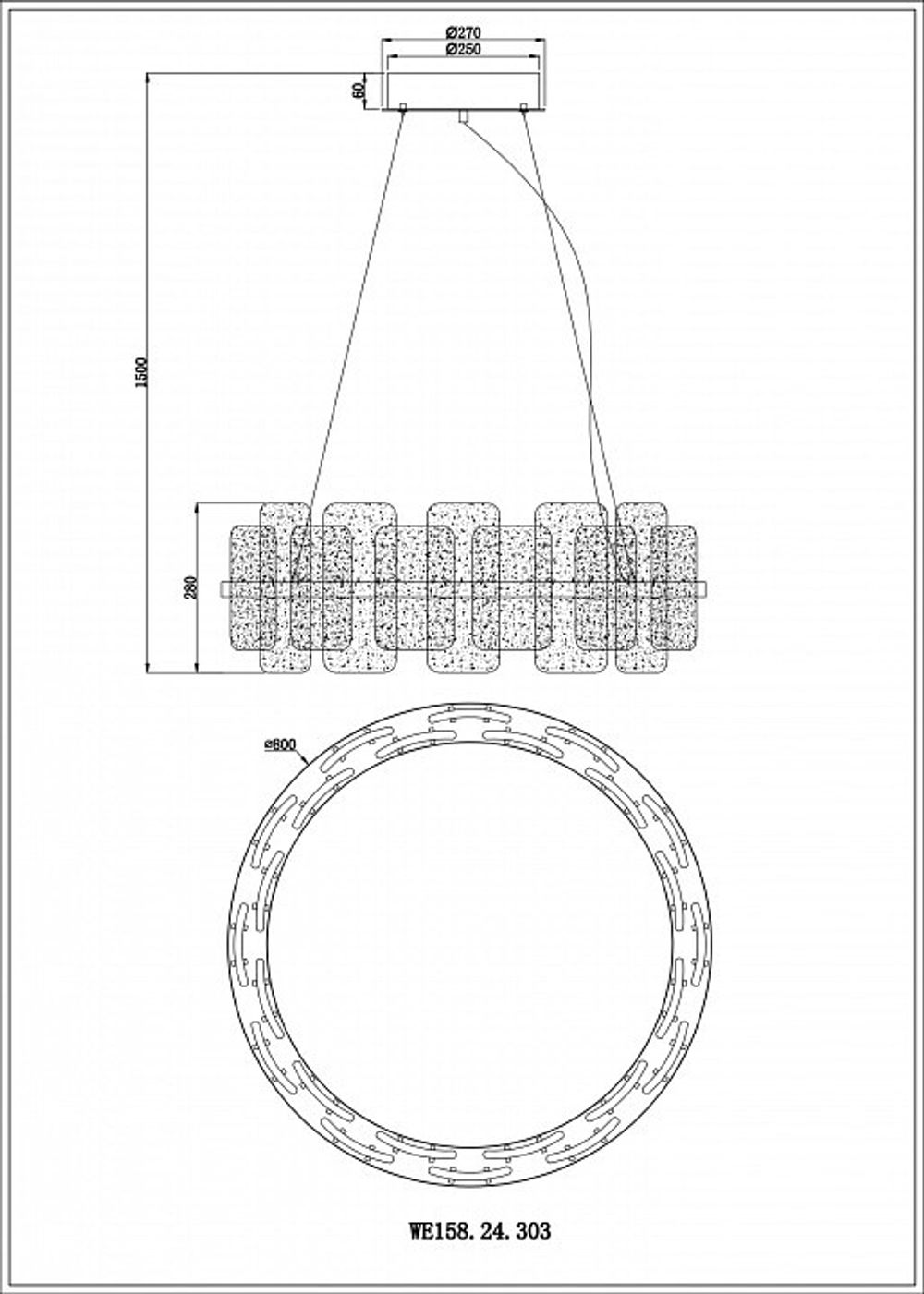 Подвесной светильник Wertmark Nelly WE158.24.303