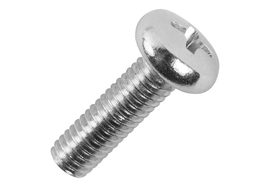 Винт полукруглый Стройбат DIN 7985 М4x 8 белый, цинк, 20 шт.