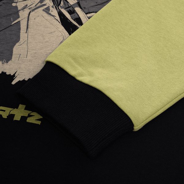 Лонгслив Sequence Black/sage Color-block Kimono черный - фото 4