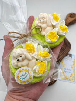 Подарок мыло «Зайчик весенний, лайм» фото