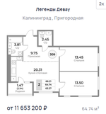Жилой Комплекс "ЛЕГЕНДЫ ДЕВАУ" Комфорт-класс г. Калининград, ул. Пригородная