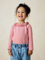 Лонгслив с воротником для девочки Next B87-598, Розовый