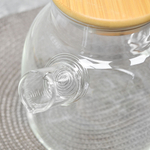 Чайник заварочный 1,5л стеклянный с бамбуковой крышкой, SA-TP03-1500