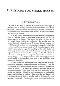 Furniture for small houses | Percy A Wells