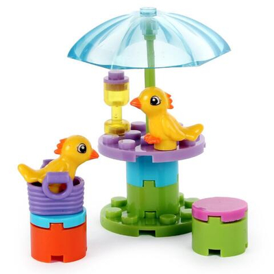 Конструктор блочный Аусини Мир чудес "Кафе Цыпленок" 84эл. коробка 24307