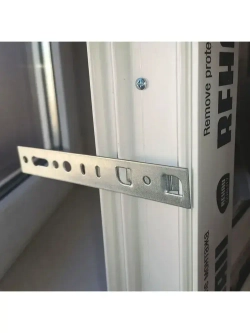 Анкерная пластина для окон, REHAU, 10шт. Металл 1,5мм. Длина 150мм. Подходит для окон РЕХАУ, Брусбокс, Грюндер, Reachmont, Монблан.