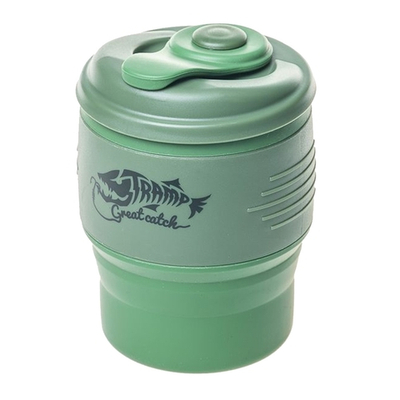 Tramp Кружка силиконовая складная с крышкой, TRC-082, оливковый/зеленый