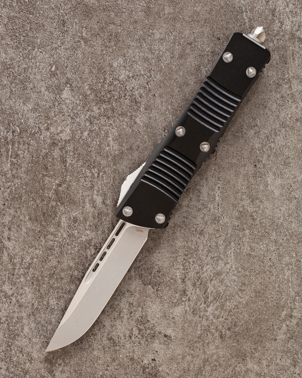 Автоматический складной нож SteelBro Troodon S/E Stonewash VG-10 139-10 (черный)