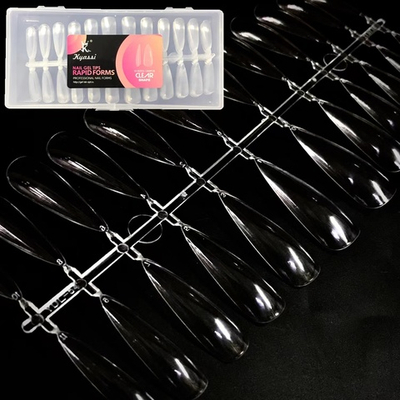 Типсы гелевые для наращивания ногтей Kyassi в боксе 240 шт Миндаль глянцевые