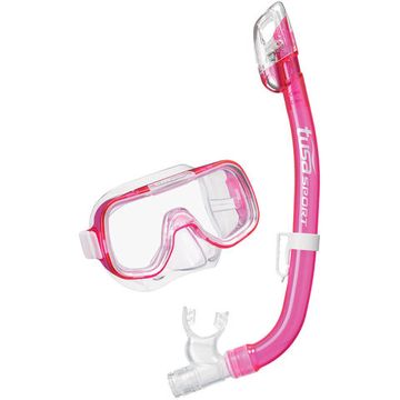 Набор детский маска+трубка в сумке TUSA Sport UCR-2022P прозрачный/розовый
