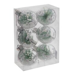 GAEM Набор из 6шт Украшение новогоднее "Шар", D 10 см L23 W8 H26 см