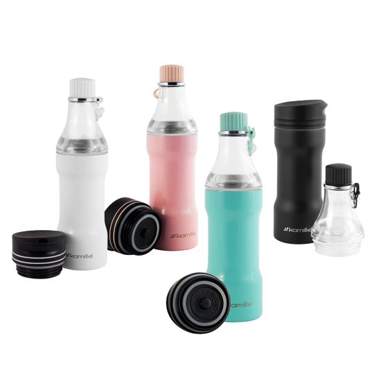 Термокружка 320 мл. из нержавеющей стали Kamille KM-2061 (2 в 1) со сменным горлышком