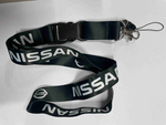 Nissan (черный) / Брелок, шнурок для ключей на шею Nissan (Ниссан), ланъярд, крафт, черный (1 шт)