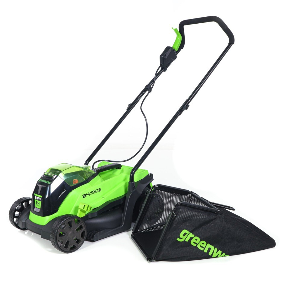 Газонокосилка аккумуляторная 24V Greenworks GD24LM33 б/щ 33см 30л 12.5кг без АКБ и ЗУ