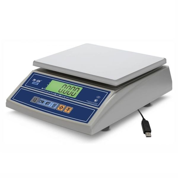 Весы фасовочные/порционные настольные Mertech M-ER 326AFL-15.2 Cube, RS232/USB, 15кг, 2гр, 280х235, с поверкой