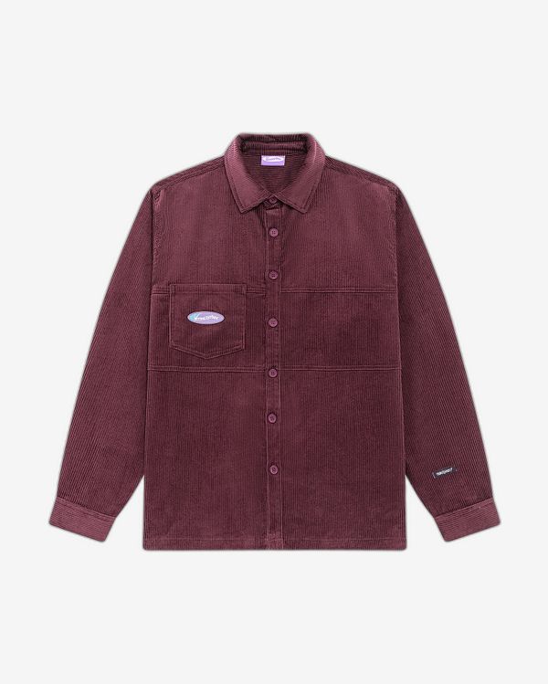 Рубашка Velvet Button бордовая - фото 1