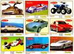 Вкладыши от жвачки Turbo Yellow - Турбо желтые 59 штук без повторов. Серия 261 - 330.