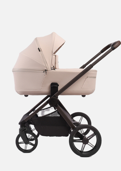 Peppy Коляска детская Monaco thermo 2 в 1 Beige (бежевый), рама серо-коричневая