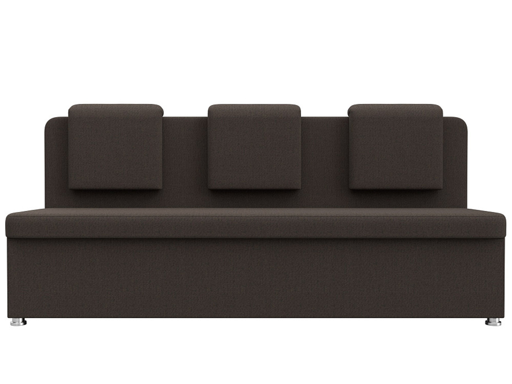 Диван кухонный прямой Маккон 3-х местный, Амур 05 коричневый, Рогожка, 125866