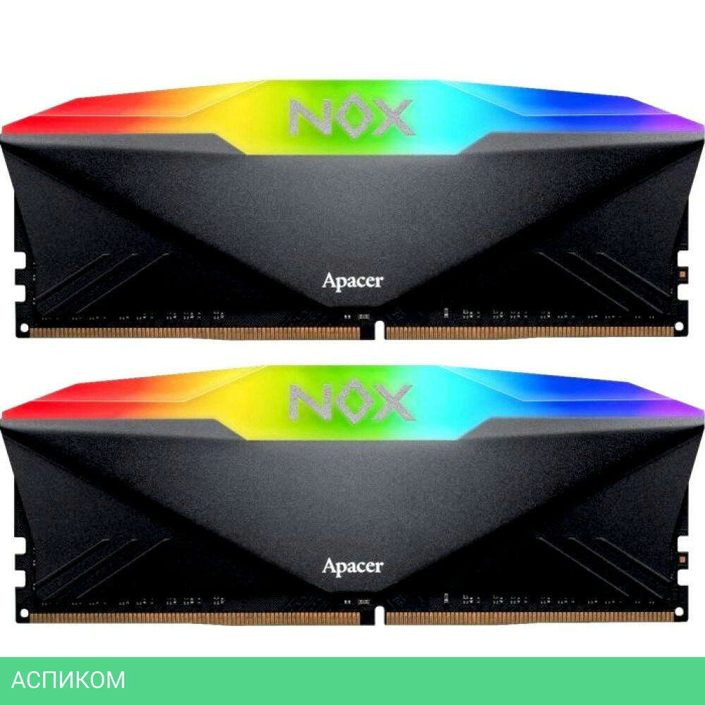 Оперативная память Apacer DDR4 DIMM 16GB Kit 2x8Gb 3600 MHz NOX RGB Aura2 (AH4U16G36C25YNBAA-2)