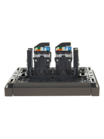 FORTE&PIANO Розетка компьютерная двойная RJ45 кат.5E FP333 серый IEK