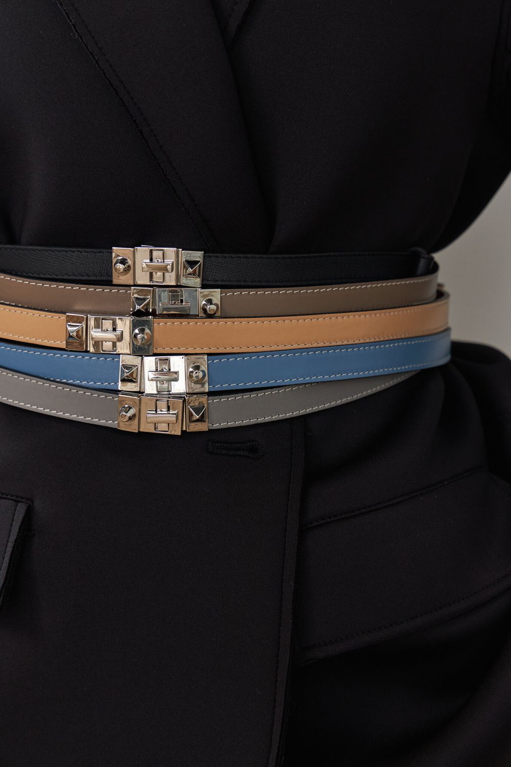 ТОНКИЙ РЕМЕНЬ С ЗАМОЧКОМ BLACK|NUDE