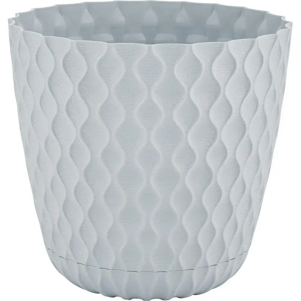 Горшок для цветов InGreen Wave с дренажной сеткой и съемным поддоном 4,7л, D205мм, Утренн