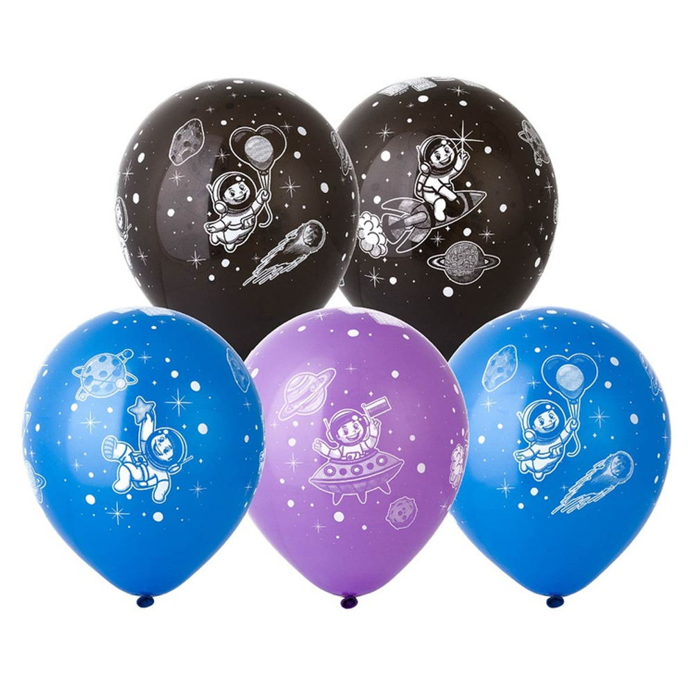 Шар латексный 30см Космос (Ассорти)