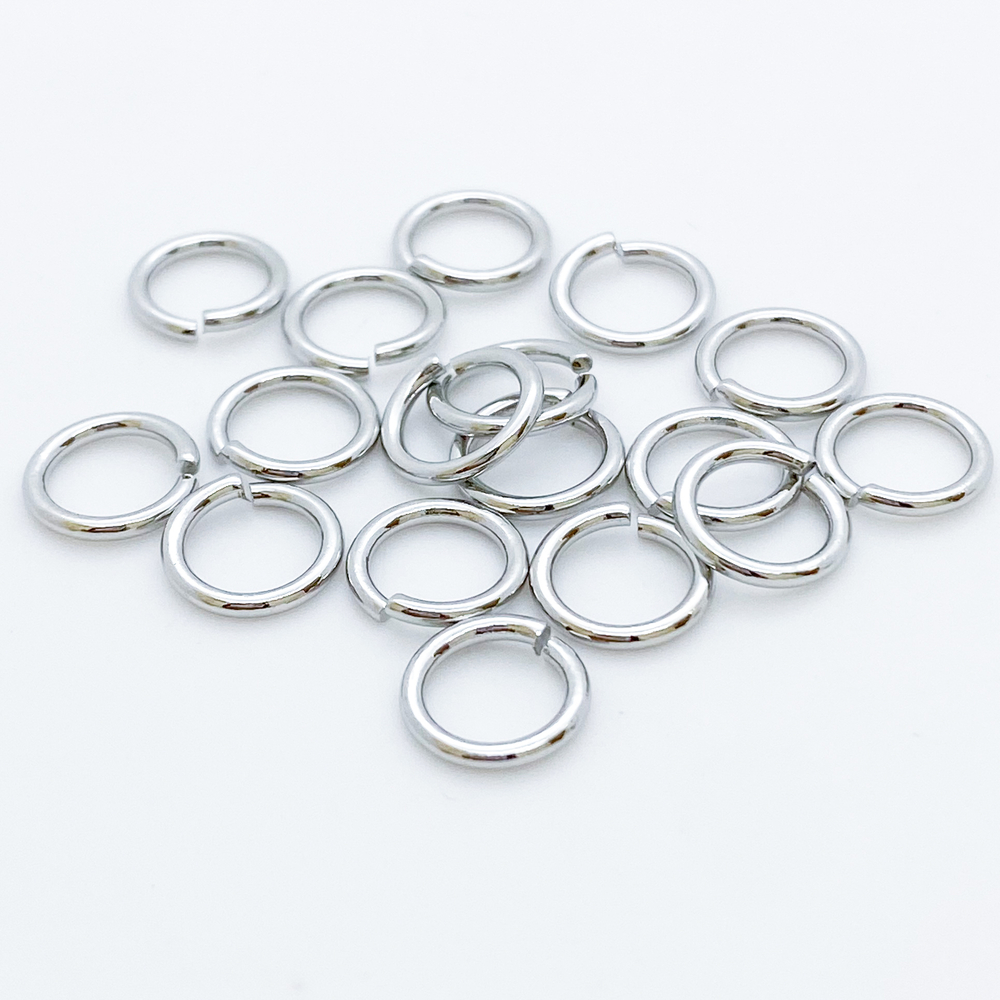 Колечки соединительные, цвет серебро (родий), размер 9 мм, толщина 1,2 мм, цена за 10 шт