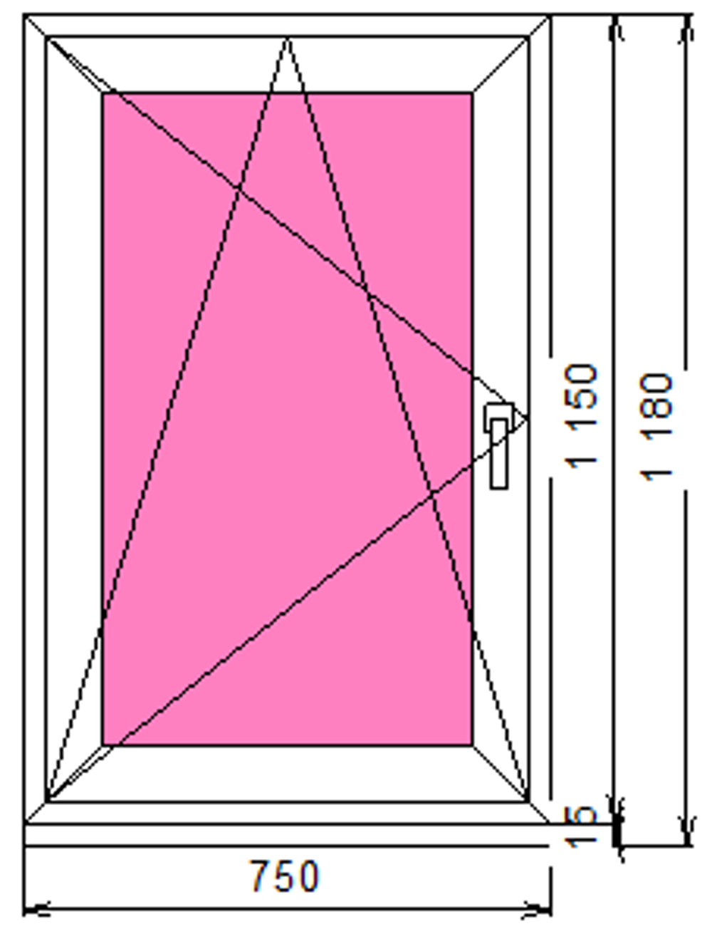 Пластиковое окно 1150 х 750 ТермА Эко