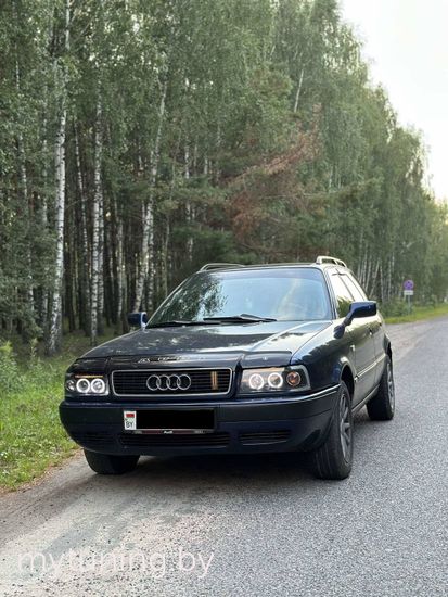 Передние фары ANGEL EYES BLACK для Audi 80 B4