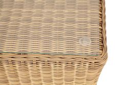 "Капучино" журнальный столик из искусственного ротанга, цвет соломенный