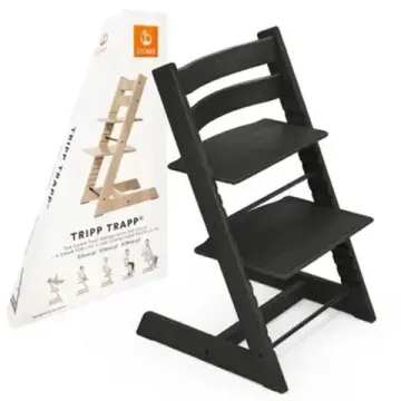 Стульчик для кормления STOKKE Tripp Trapp комплект 4 в 1 (Black Oak)
