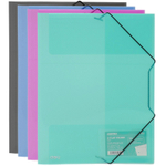 Папка на резинках DELI, A4 пластиковая, 450 мкм, ассорти