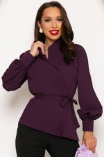 Блуза "Идеальная асимметрия" (баклажан) Б4187 LT Collection (Акция)