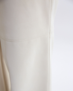 Брюки из искусственной замши молочный