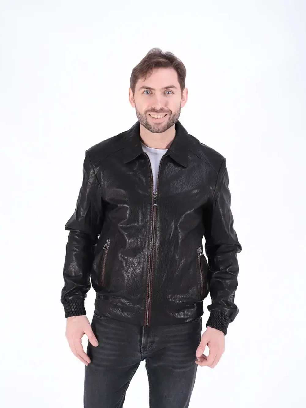 Куртка мужская из натуральной кожи