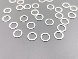 Кольца, металл, Arta-F, 8мм, белые, плоские, (Арт: KO/8-001), шт