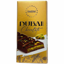 Шоколад молочный BeeMax "Dubai Style", фисташковая начинка, в картонной коробке, 200г