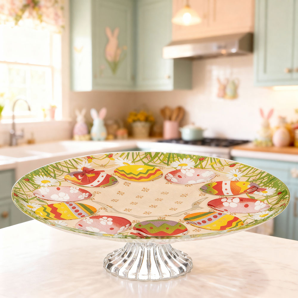 Блюдо на ножке для яиц 25см "Светлая Пасха"