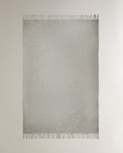 Zara Home плед из шерсти, серый, 140x190 см · 3342/004