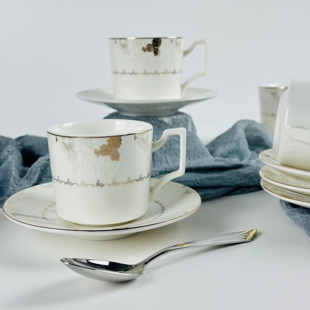 Lenardi 244-061 Кофейный набор 12пр. 130мл в под.уп.(х12)Фарфор