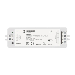 INTELLIGENT ARLIGHT Диммер SMART-SET-PWM-102-72-MIX-SUF Black (12-24V, 2x5A, ПДУ LINE, 2.4G) (IARL, IP20 Пластик, 5 лет) 036186