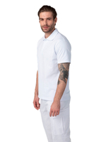 Поло медицинское мужское Dr. Nice DRN510 c отложным воротником, синий, 48